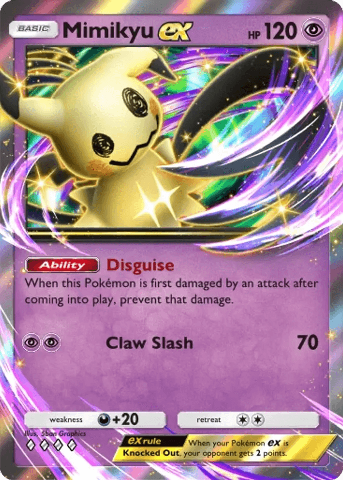 Mimikyu ex (b4b-115) card in Pokémon TCG Pocket