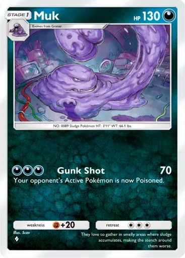 Muk (b1a-046) card in Pokémon TCG Pocket