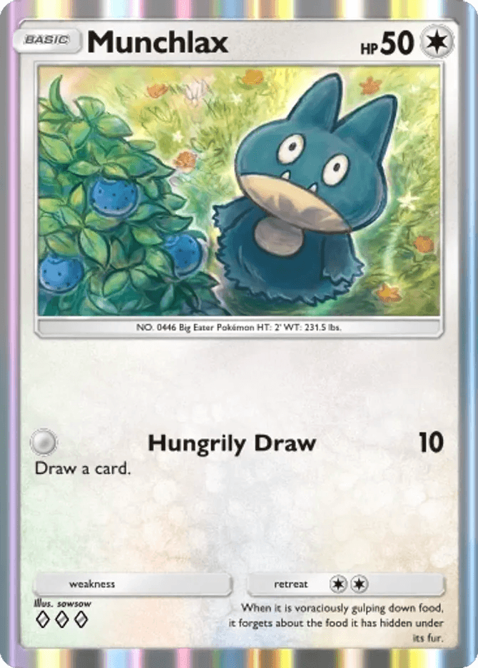 Munchlax card by sowsow