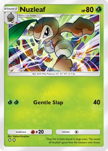 Nuzleaf (b1-009) card in Pokémon TCG Pocket
