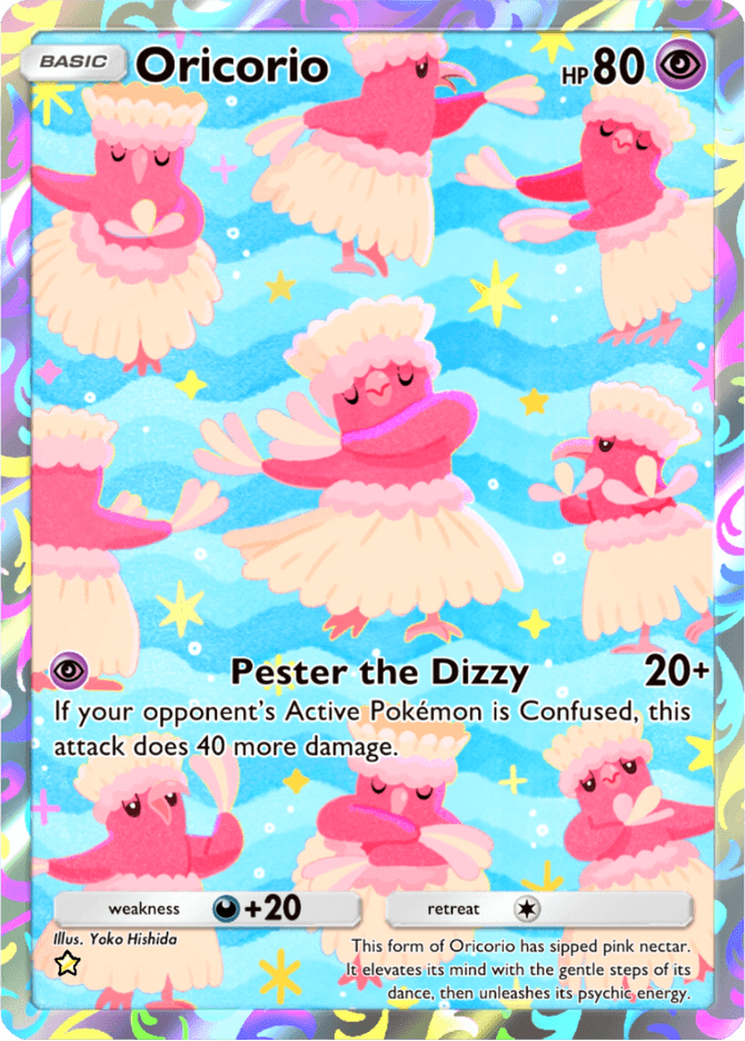 Oricorio card by Yoko Hishida
