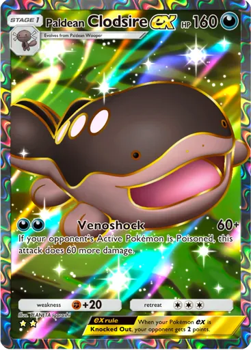Paldean Clodsire ex (a2b-085) card in Pokémon TCG Pocket