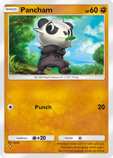 Pancham (b1-138) card in Pokémon TCG Pocket