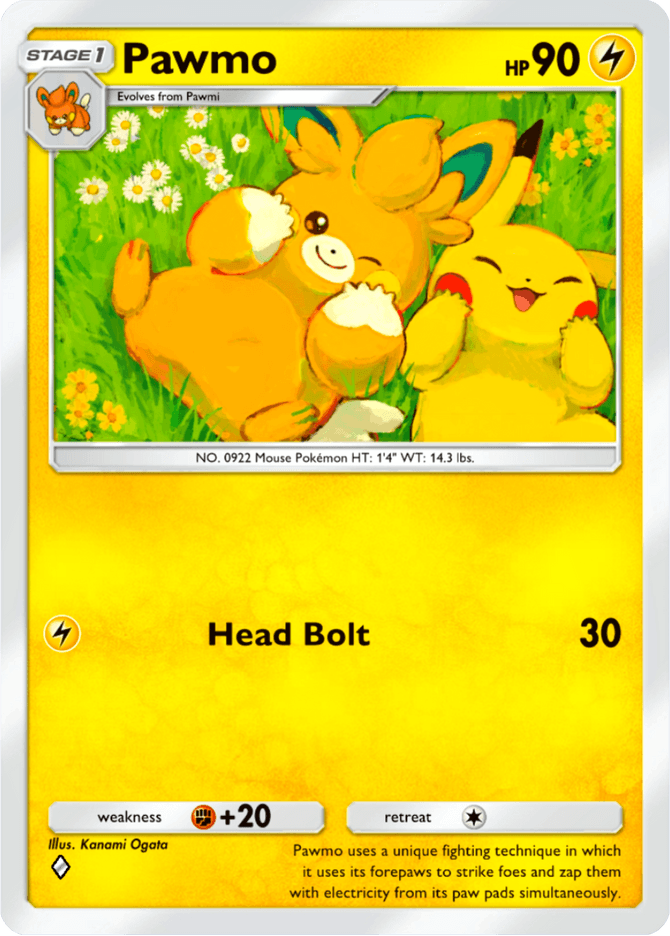 pawmi pokemon card price Pawmo (B2a-039) — Pokémon TCG Pocket Shiny Rare Retreat cost Pawmi (142/091) [Scarlet & Violet:
