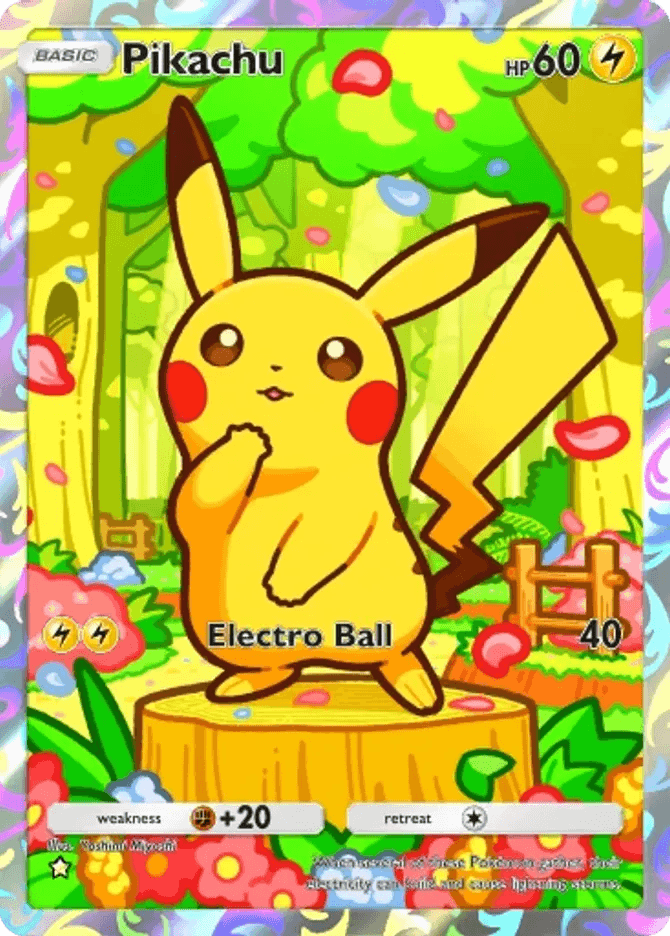 Pikachu card by Yoshimi Miyoshi
