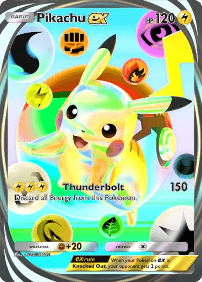 Pikachu ex card by YOSHIROTTEN