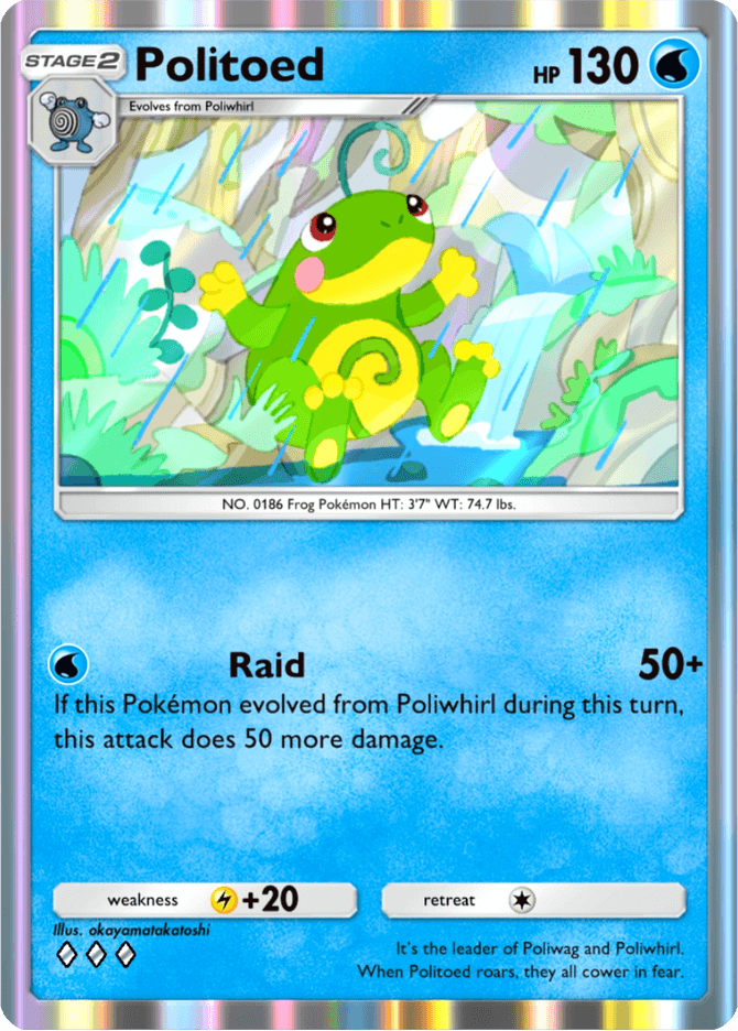 politoed pokemon card this attack does 30 damage plus 20 more damage Politoed | HS—Unleashed | TCG
