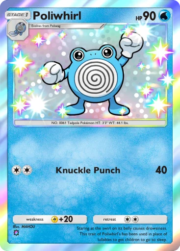Poliwhirl (b1-296) card in Pokémon TCG Pocket