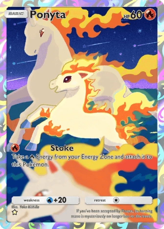 Ponyta card by Yoko Hishida