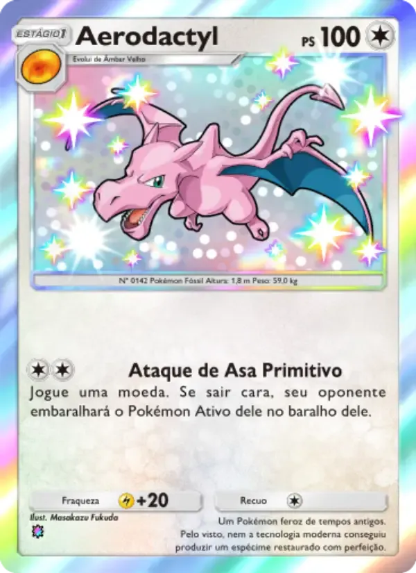 Aerodactyl card in Portuguese