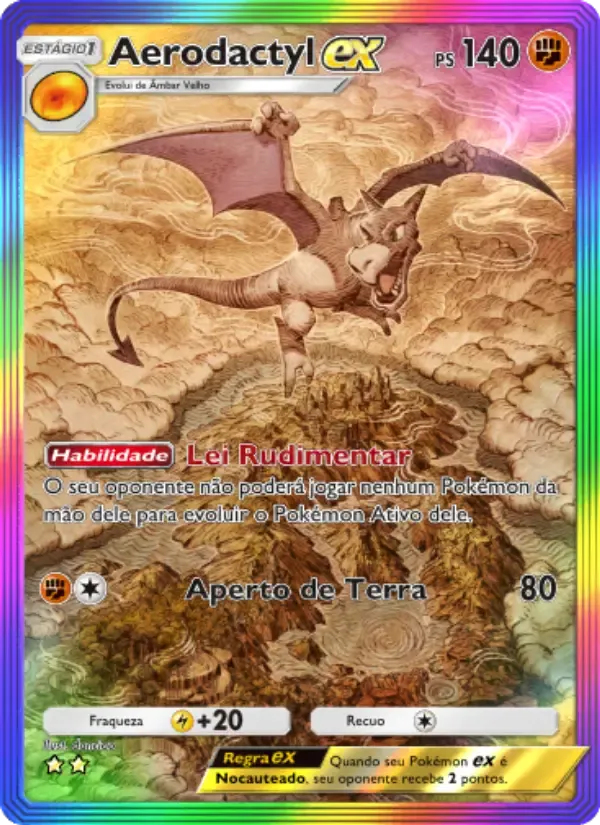 Aerodactyl ex card in Portuguese