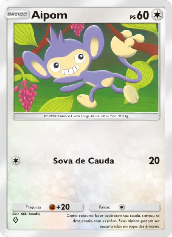 Aipom card in Portuguese