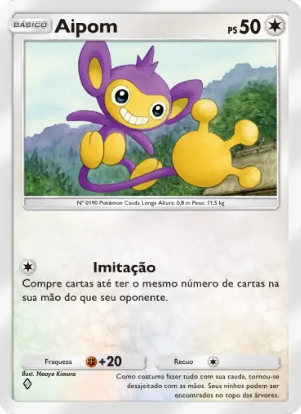 Aipom card in Portuguese