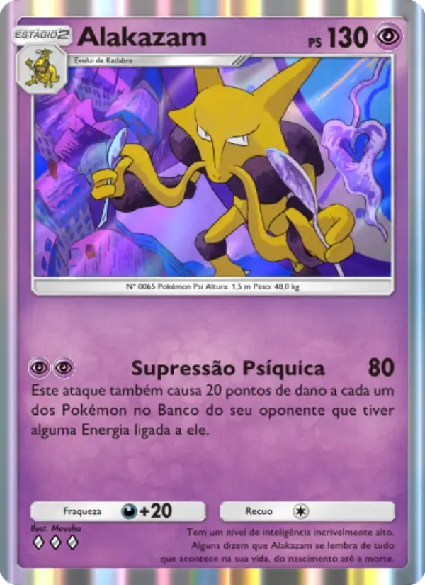 Alakazam card in Portuguese
