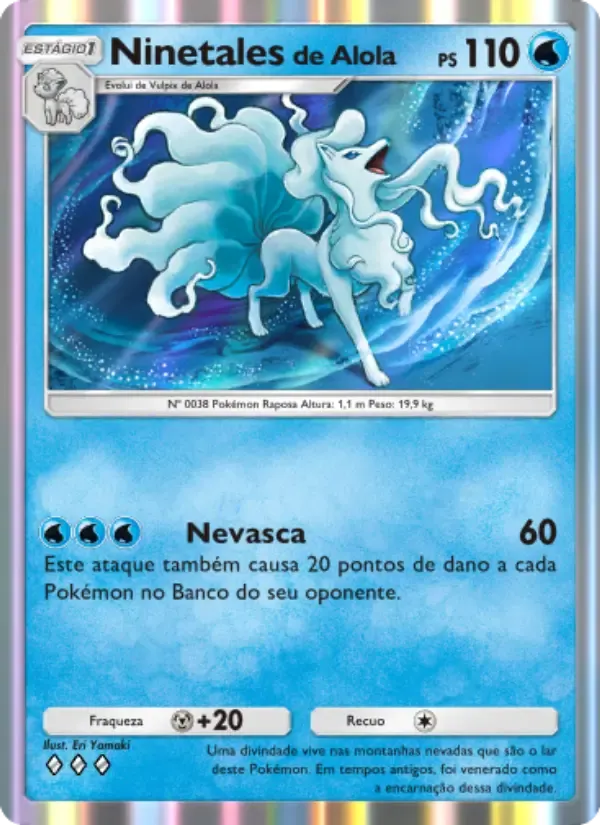Alolan Ninetales card in Portuguese