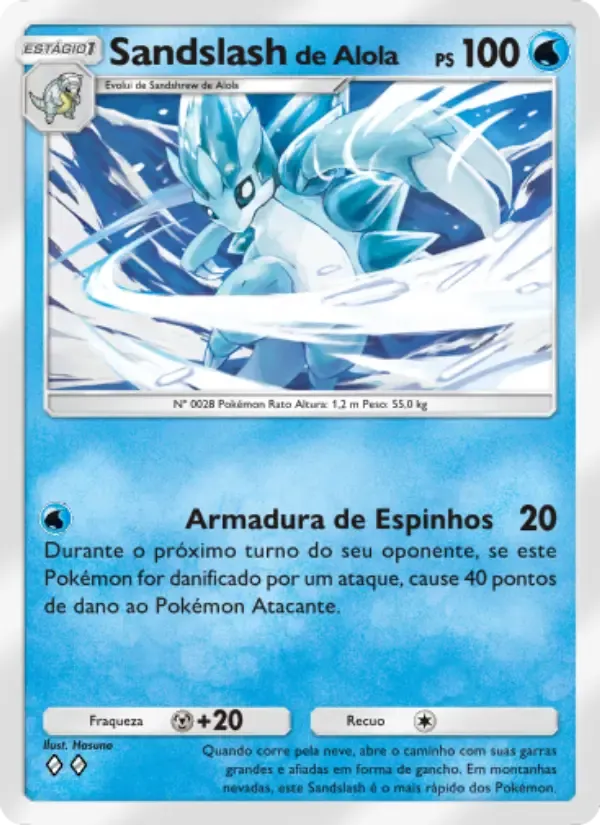 Alolan Sandslash card in Portuguese