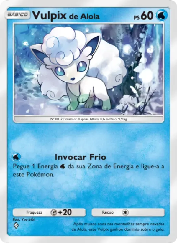 Alolan Vulpix card in Portuguese