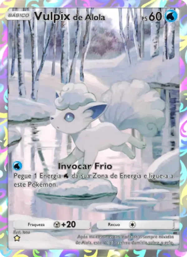 Alolan Vulpix card in Portuguese