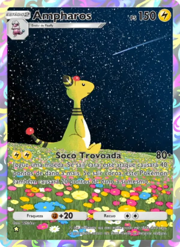 Ampharos card in Portuguese