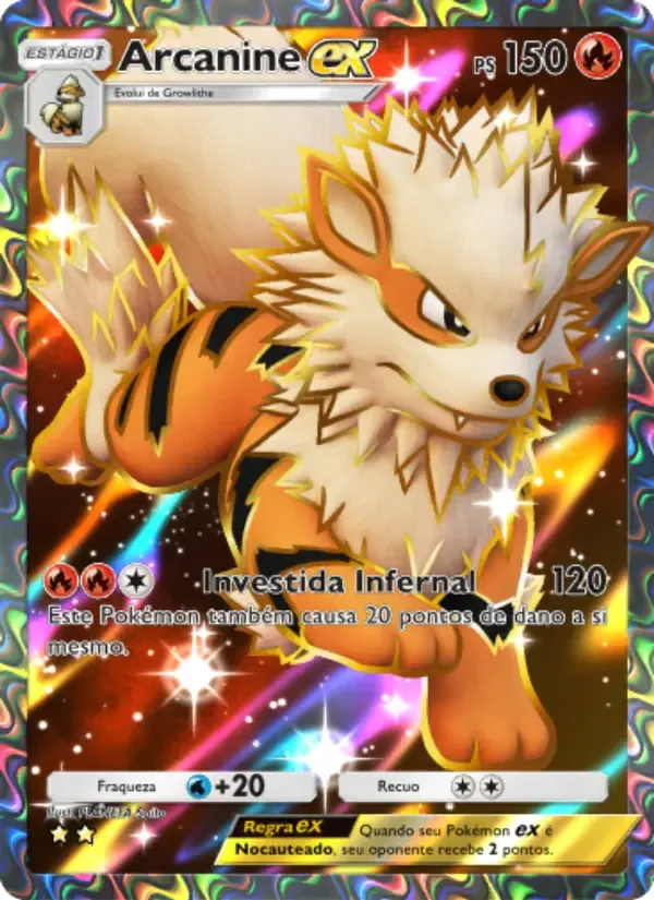Arcanine ex card in Portuguese