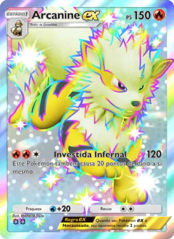 Arcanine ex card in Portuguese