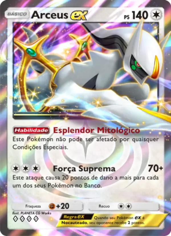 Arceus ex card in Portuguese