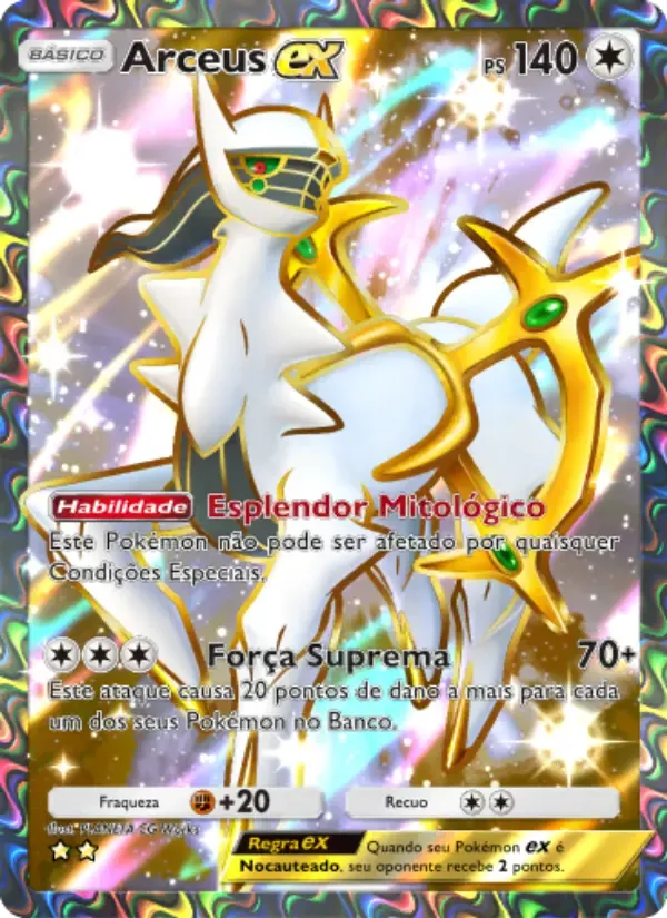 Arceus ex card in Portuguese