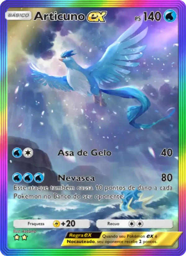 Articuno ex card in Portuguese