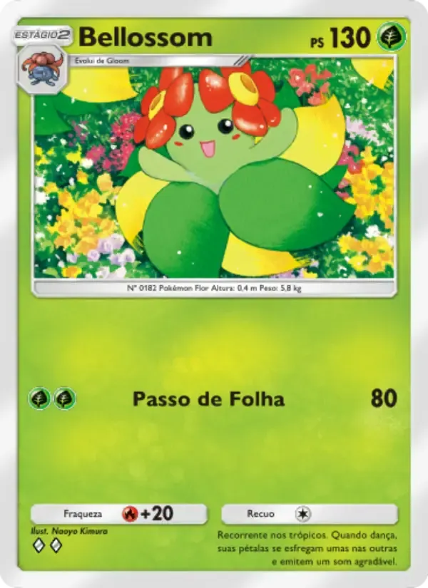 Bellossom card in Portuguese