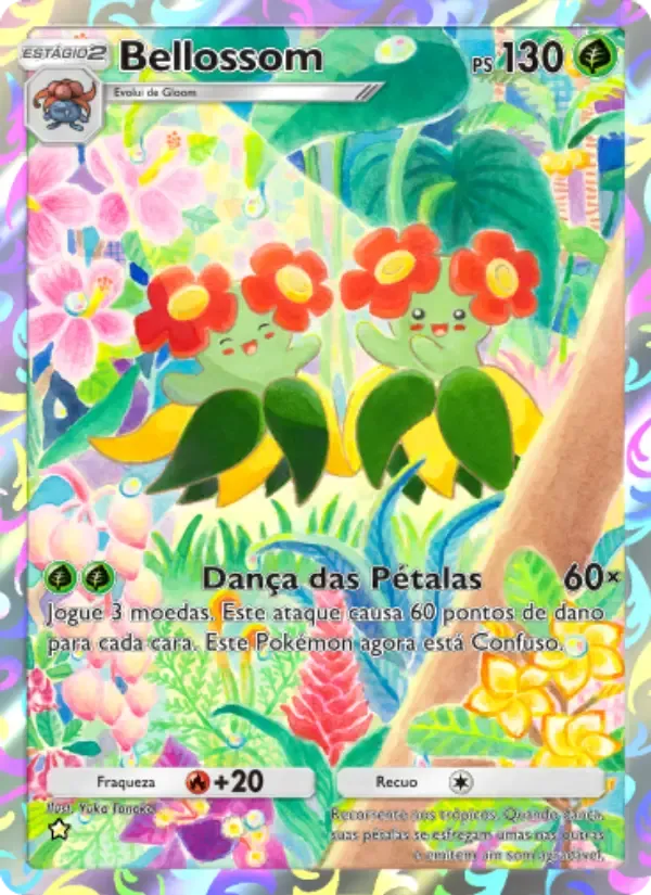 Bellossom card in Portuguese