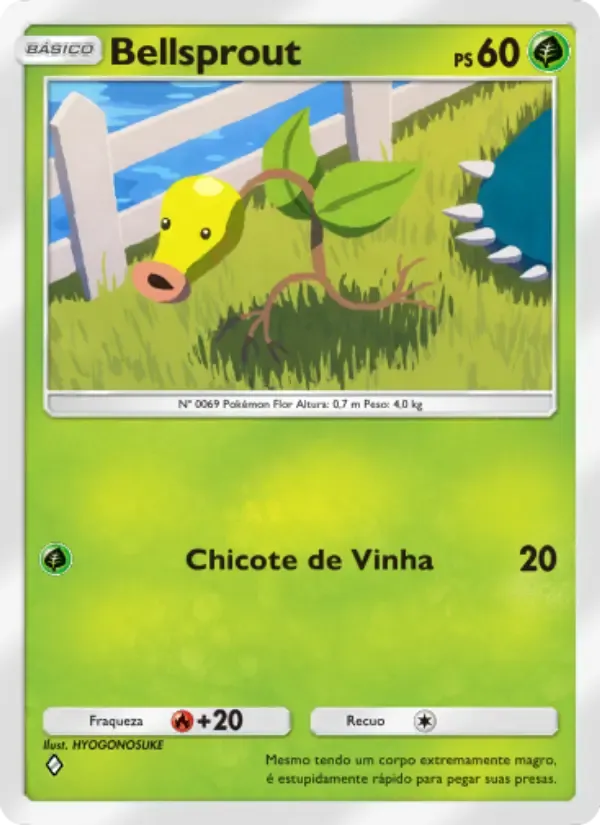 Bellsprout card in Portuguese