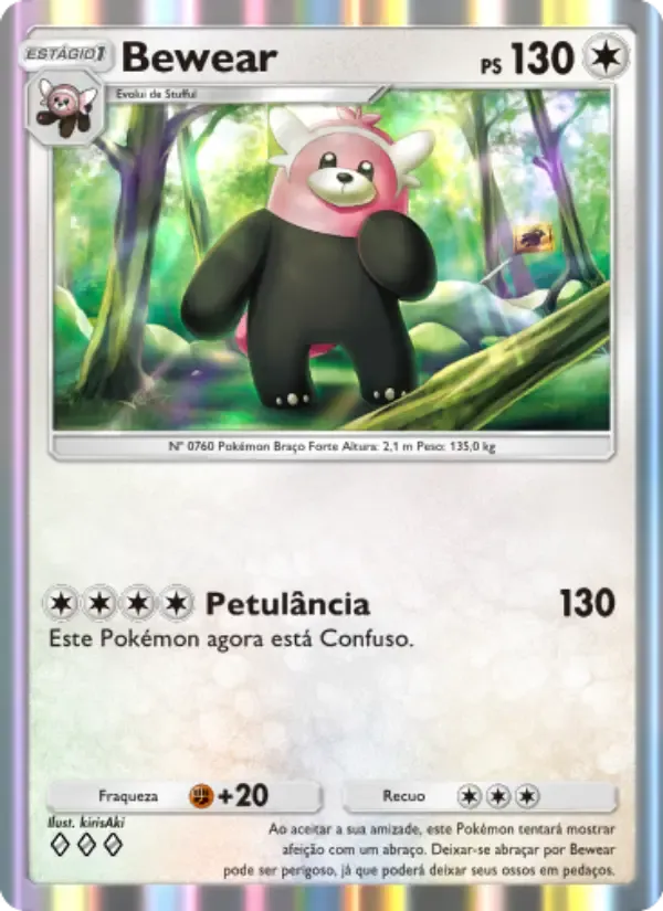 Bewear card in Portuguese