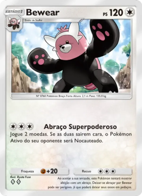 Bewear card in Portuguese
