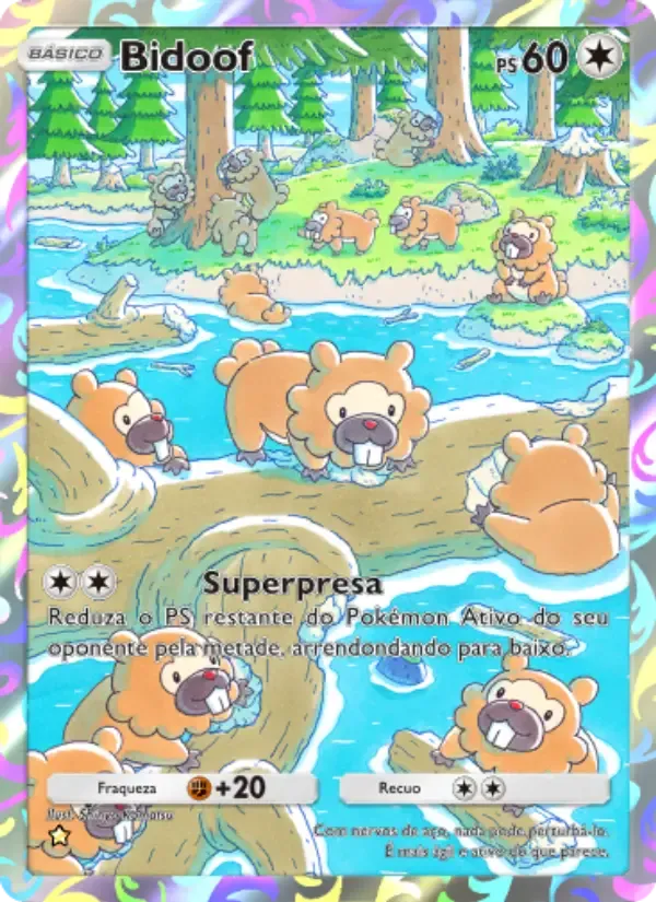 Bidoof card in Portuguese