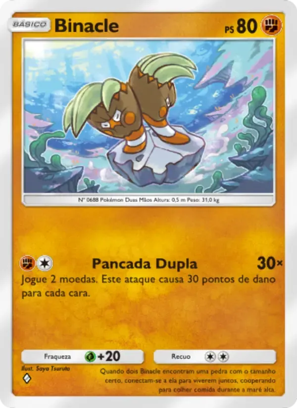 Binacle card in Portuguese
