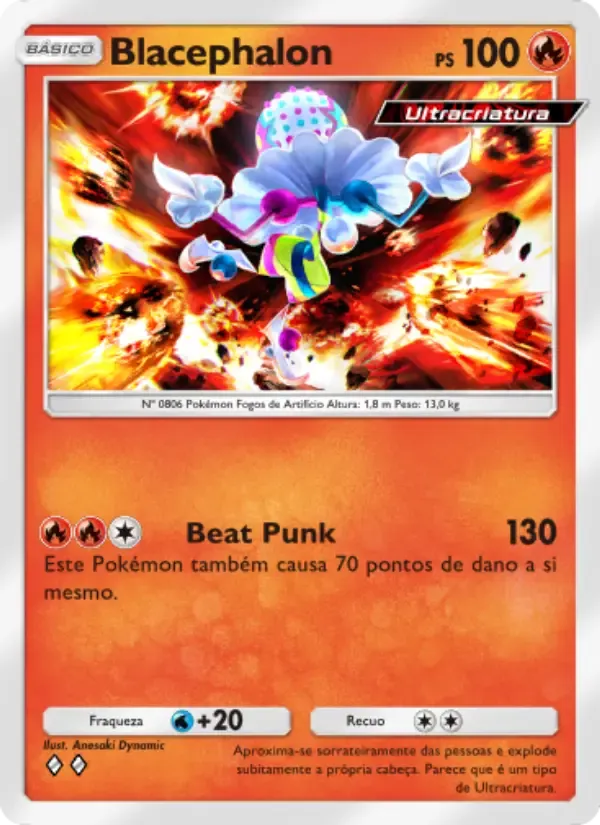 Blacephalon card in Portuguese
