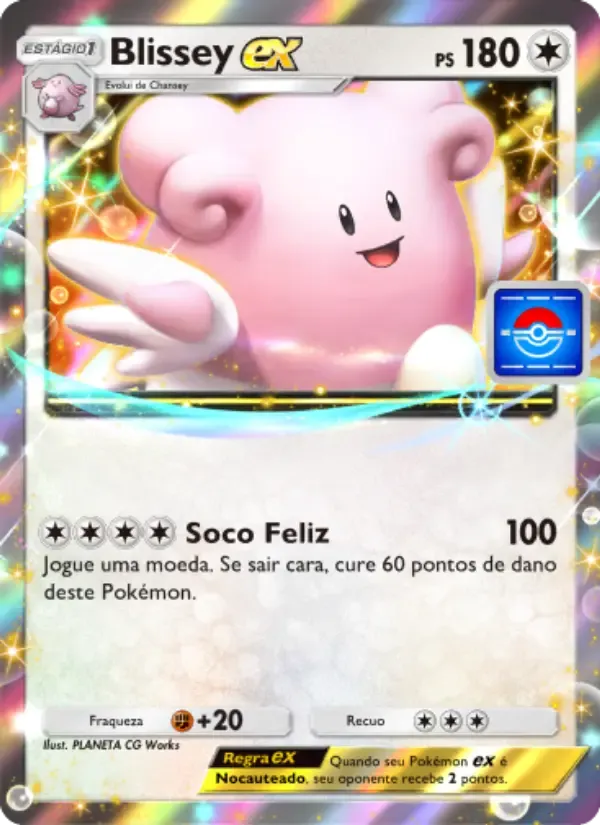 Blissey ex card in Portuguese