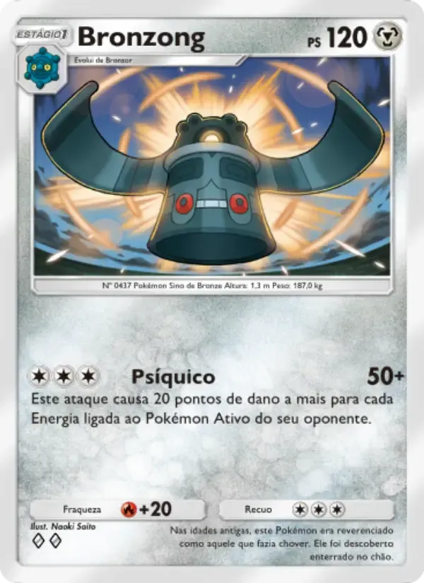 Bronzong card in Portuguese