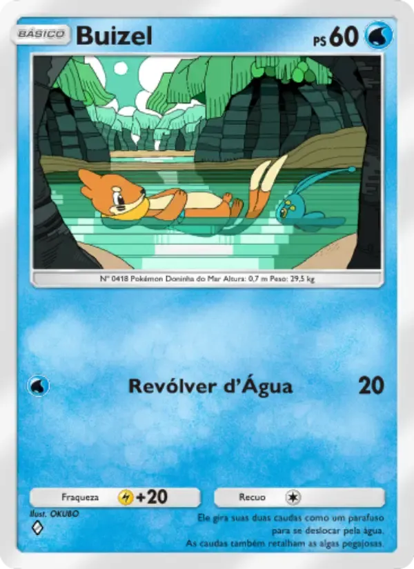 Buizel card in Portuguese