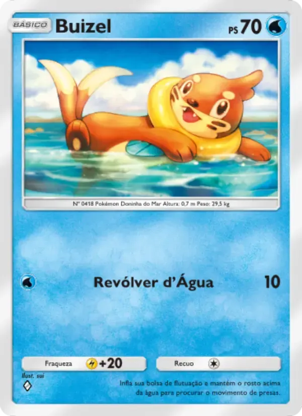 Buizel card in Portuguese