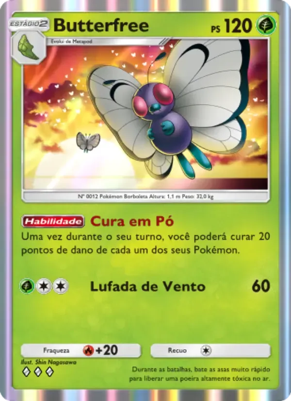Butterfree card in Portuguese