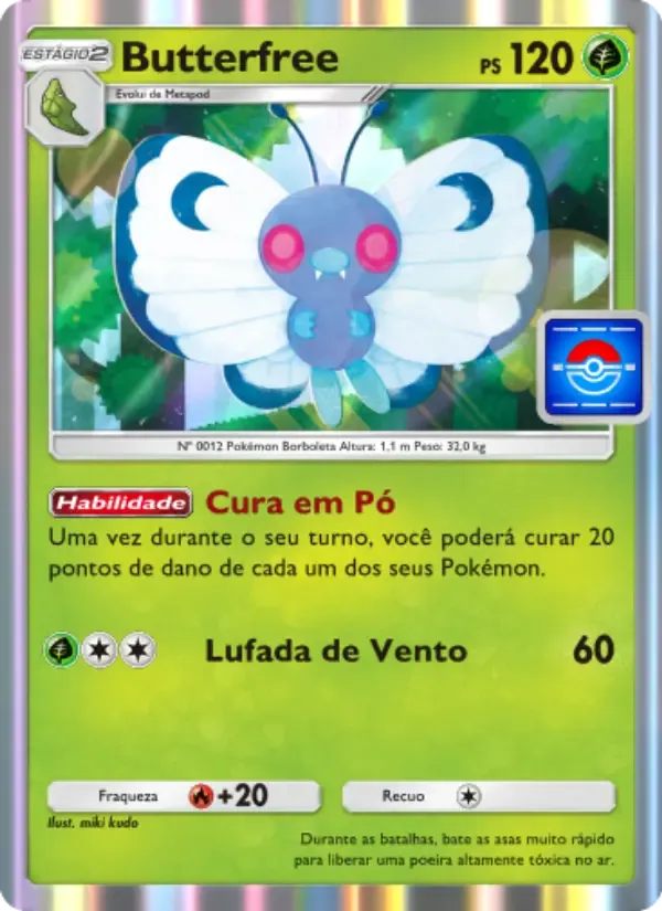 Butterfree card in Portuguese