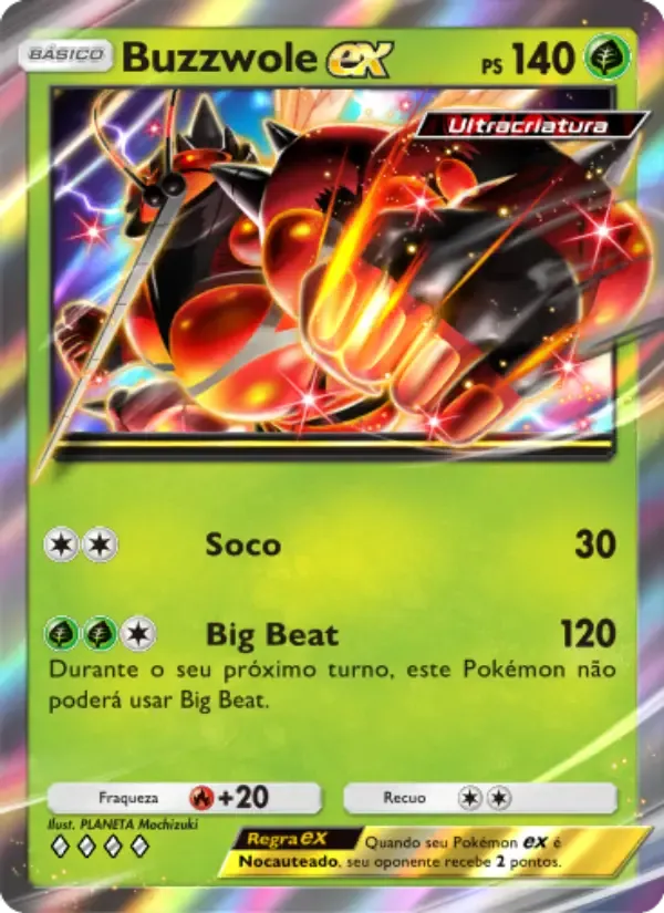 Buzzwole ex card in Portuguese
