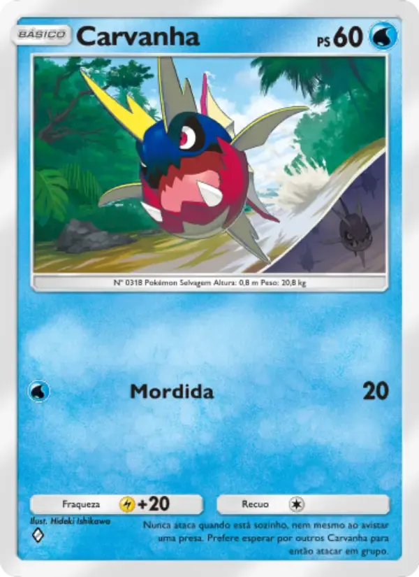 Carvanha card in Portuguese