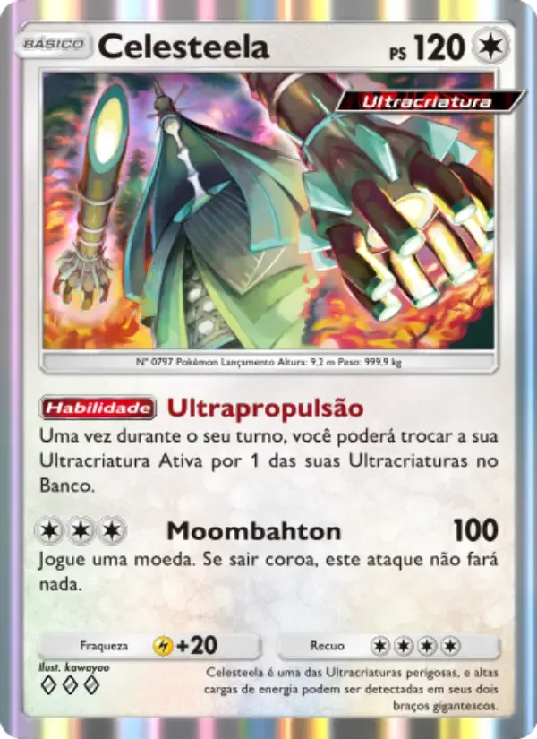 Celesteela card in Portuguese