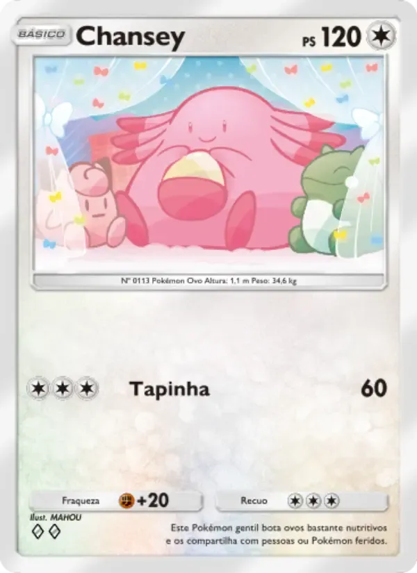 Chansey card in Portuguese