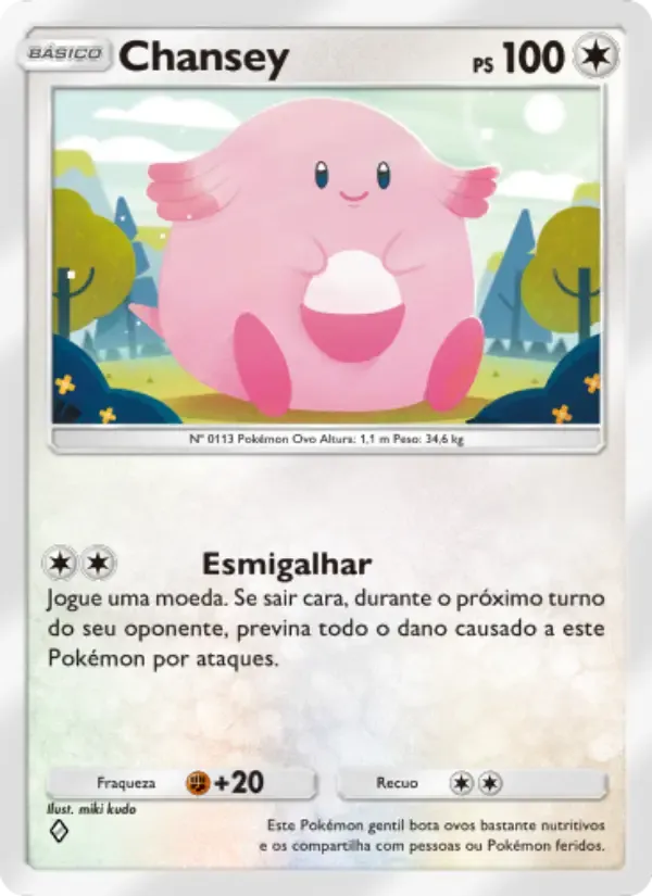 Chansey card in Portuguese