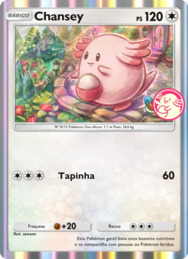 Chansey card in Portuguese
