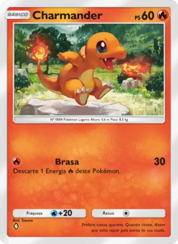 Carta di Charmander in Portoghese