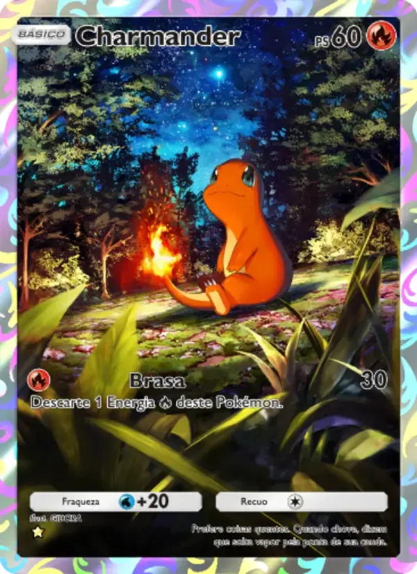 Charmander card in Portuguese